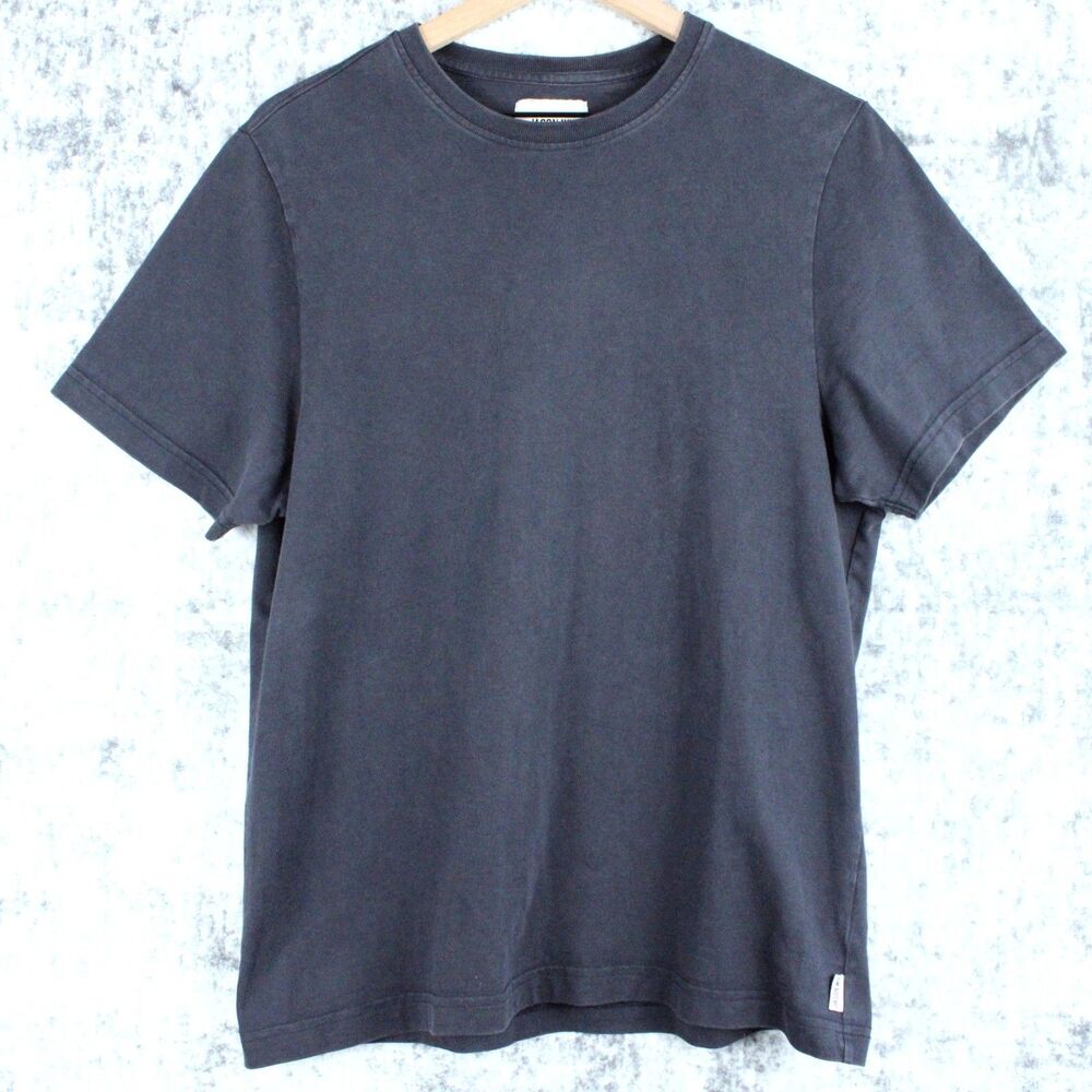 Jason Wu T Shirt Slate Blue Blank Basic Slim Crewneck Mens L Short Sleeve Cotton